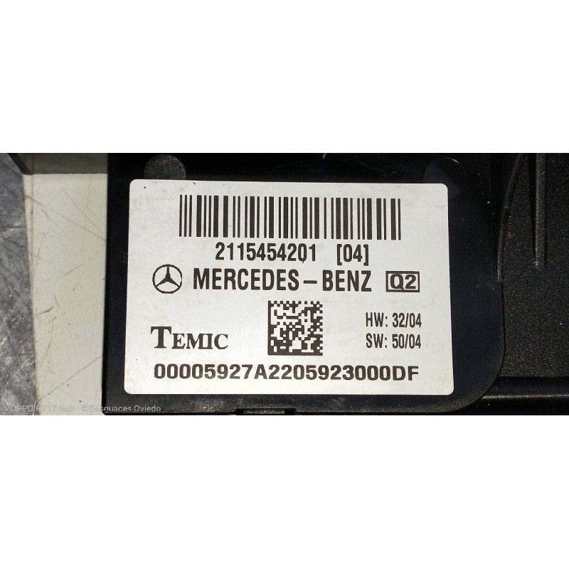 Recambio de caja reles / fusibles para mercedes clase e (w211) berlina e 280 cdi (211.020) referencia OEM IAM 2115454201  