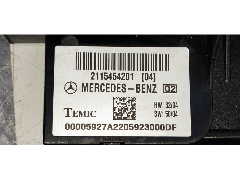 Recambio de caja reles / fusibles para mercedes clase e (w211) berlina e 280 cdi (211.020) referencia OEM IAM 2115454201  