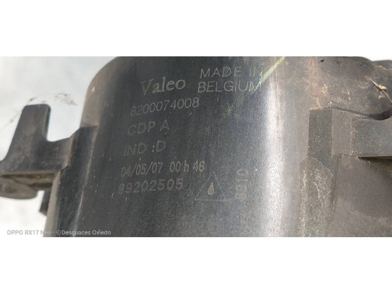 Recambio de faro antiniebla derecho para dacia logan ambiance referencia OEM IAM 8200074008  