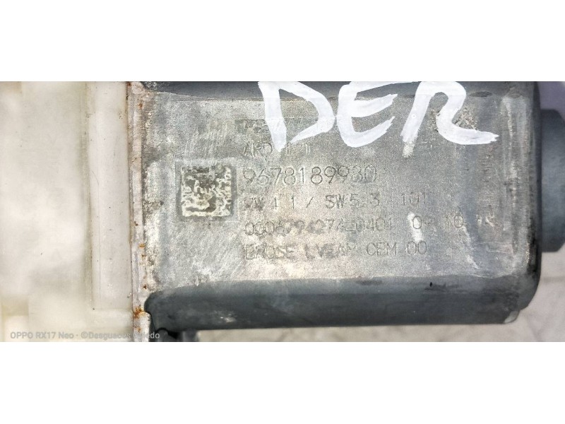 Recambio de elevalunas trasero derecho para peugeot 308 1.6 16v e-hdi fap referencia OEM IAM 9678189980  