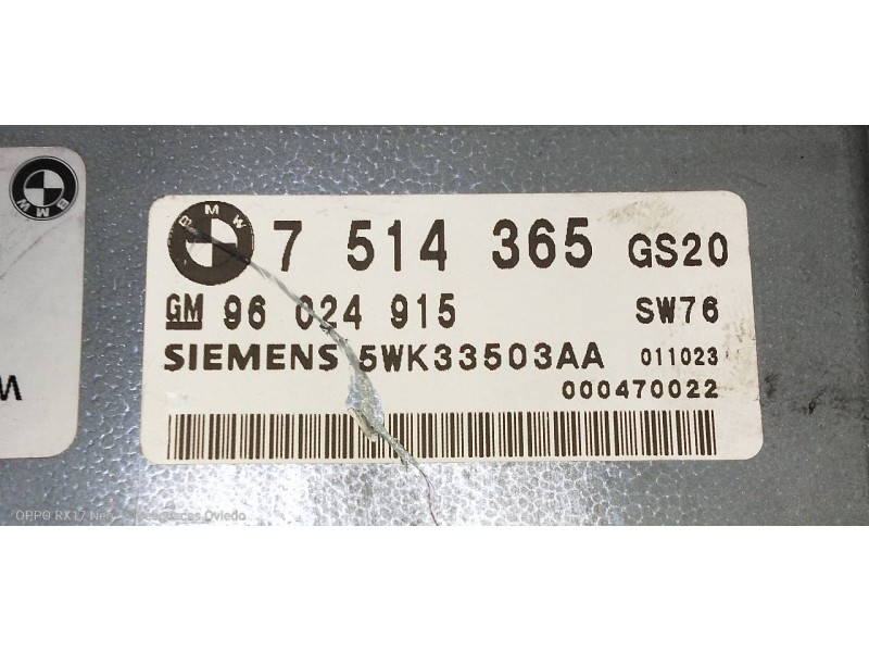 Recambio de centralita cambio automatico para bmw serie 3 touring (e46) 320d referencia OEM IAM 5WK33503AA 7514365 96024915