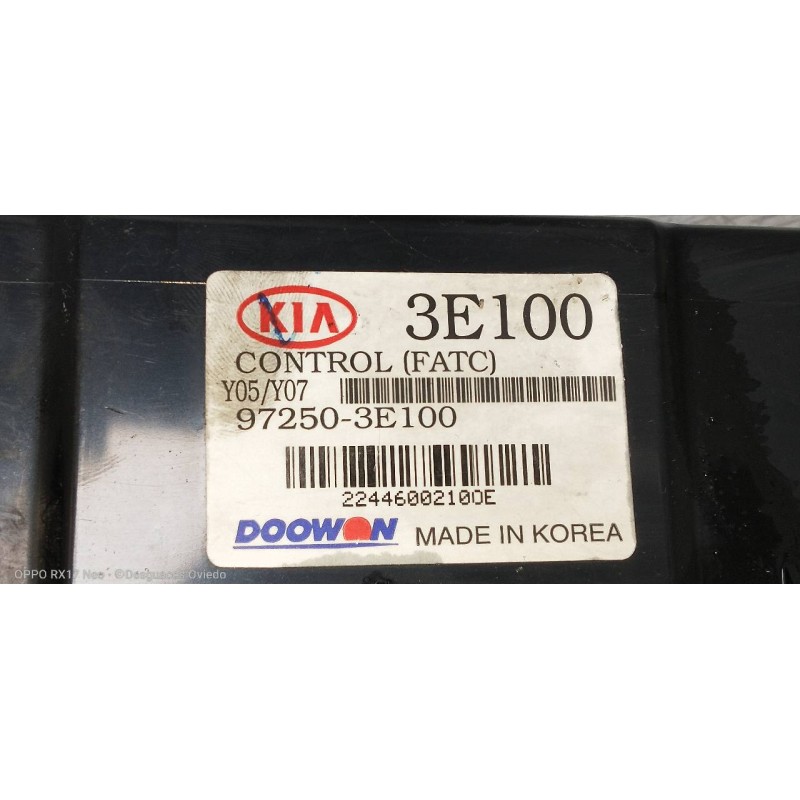 Recambio de mando calefaccion / aire acondicionado para kia sorento 2.5 crdi vgt ex1 referencia OEM IAM 972503E100  