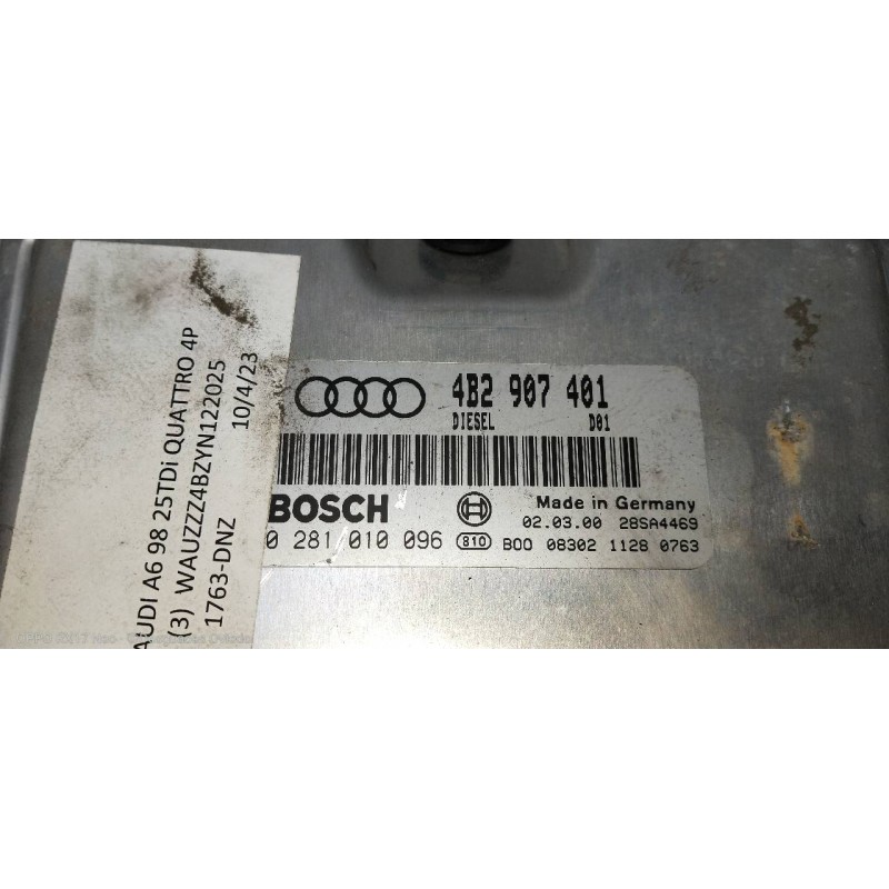 Recambio de centralita motor uce para audi a6 berlina (4b2) 2.5 tdi quattro referencia OEM IAM 0281010096 4B2907401 