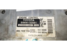 Recambio de centralita motor uce para toyota yaris (ncp1/nlp1/scp1) 1.3 linea luna referencia OEM IAM 8966152081 2110005991  2