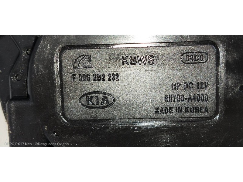Recambio de motor limpia trasero para kia carens ( ) business referencia OEM IAM F00S2B2232 98700A4000 
