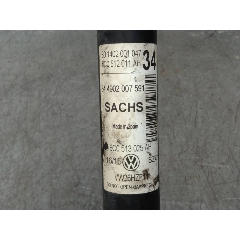 Recambio de amortiguador trasero izquierdo para volkswagen polo (6c1) advance bluemotion referencia OEM IAM 6C0513025AH 80140200