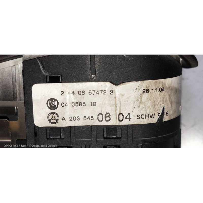 Recambio de mando luces para mercedes clase c (w203) berlina 220 cdi (la) (203.008) referencia OEM IAM A2035450604 04058519 