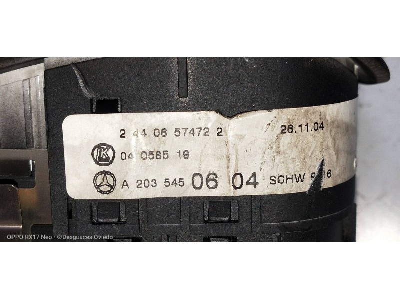 Recambio de mando luces para mercedes clase c (w203) berlina 220 cdi (la) (203.008) referencia OEM IAM A2035450604 04058519 