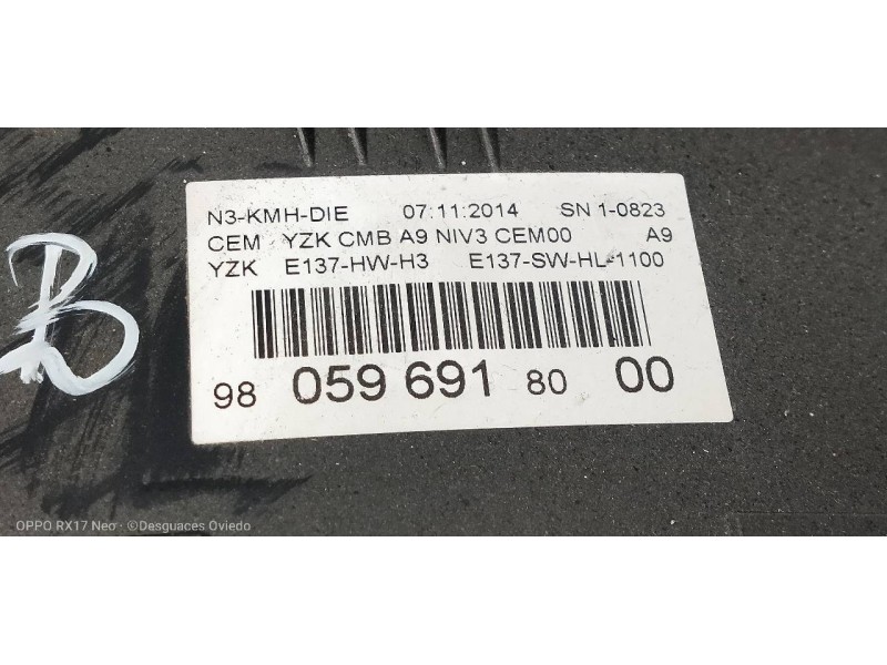 Recambio de cuadro instrumentos para peugeot 208 allure referencia OEM IAM 9805975780 905969180 