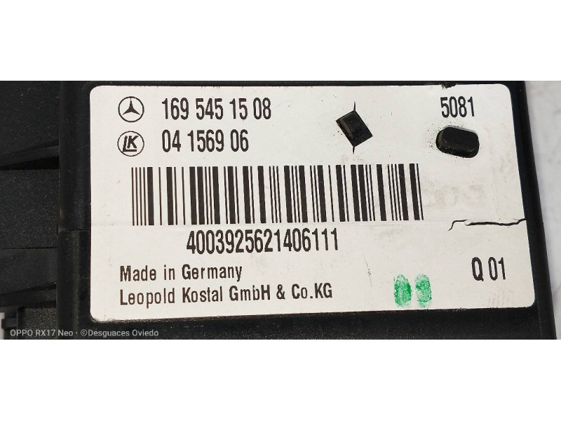 Recambio de conmutador de arranque para mercedes clase a (w169) a 180 cdi (169.307) referencia OEM IAM 1695451508 04156906 
