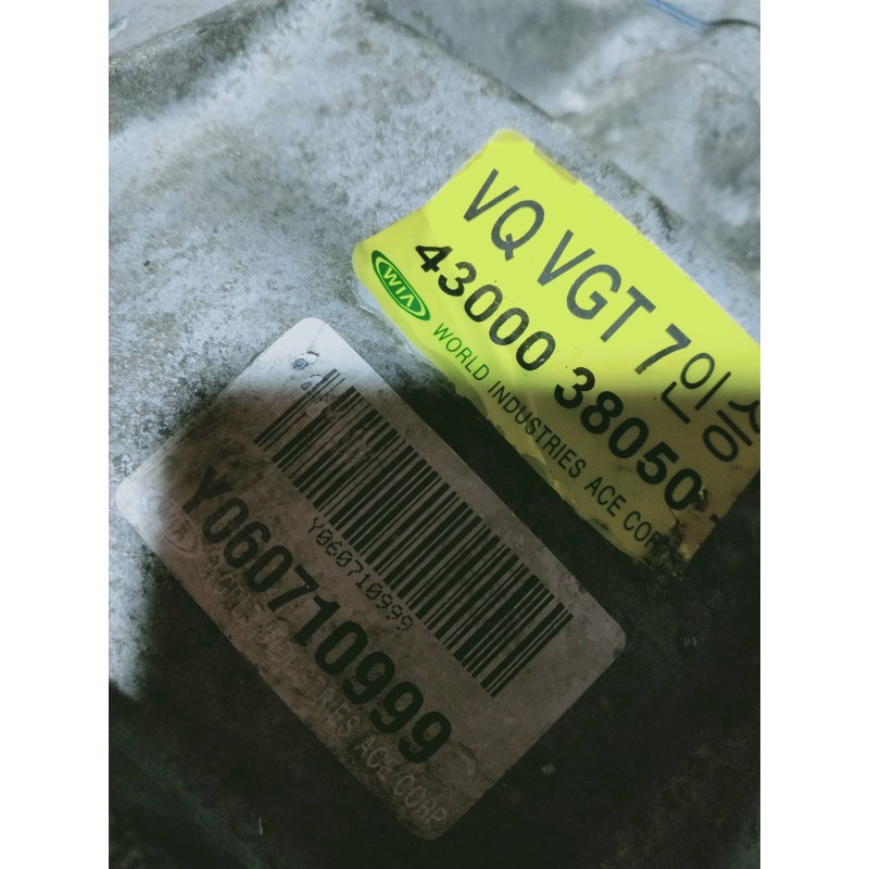 Recambio de caja cambios para kia carnival ii 2.9 crdi lx referencia OEM IAM Y060710999 4300038050 VQ VGT7