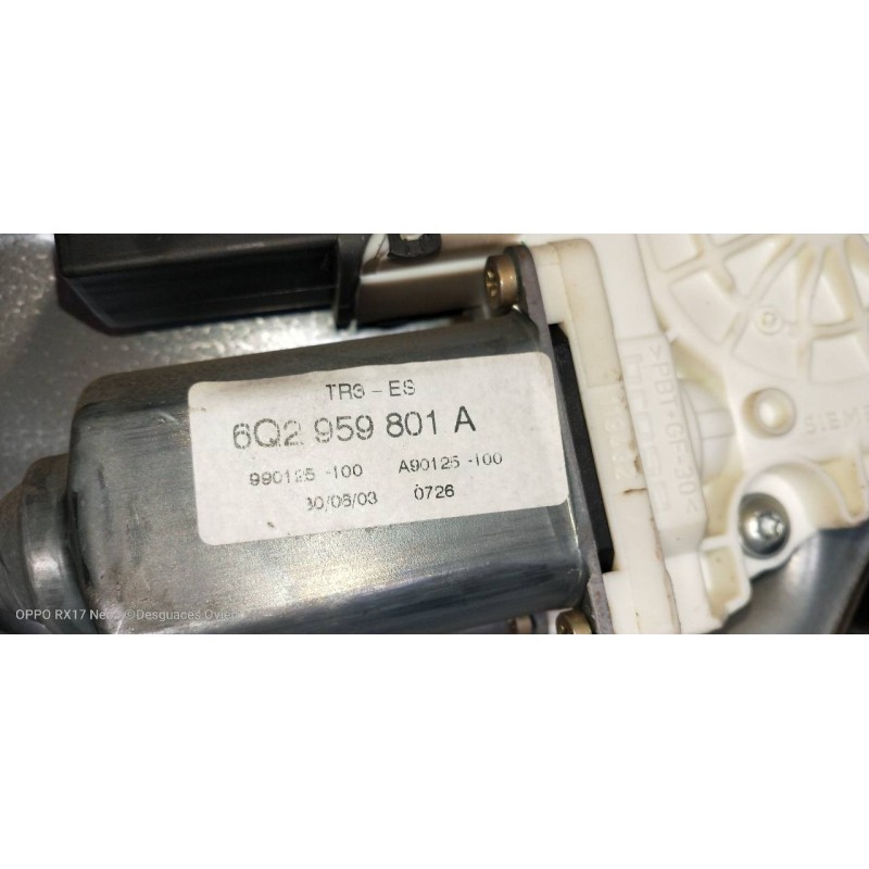 Recambio de elevalunas delantero derecho para seat cordoba berlina (6l2) signo/a referencia OEM IAM 6L4837756 6Q2959801A 4P