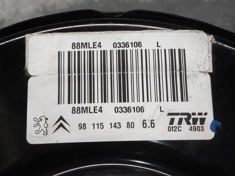 Recambio de servofreno para citroen c4 cactus business referencia OEM IAM 9811514380  