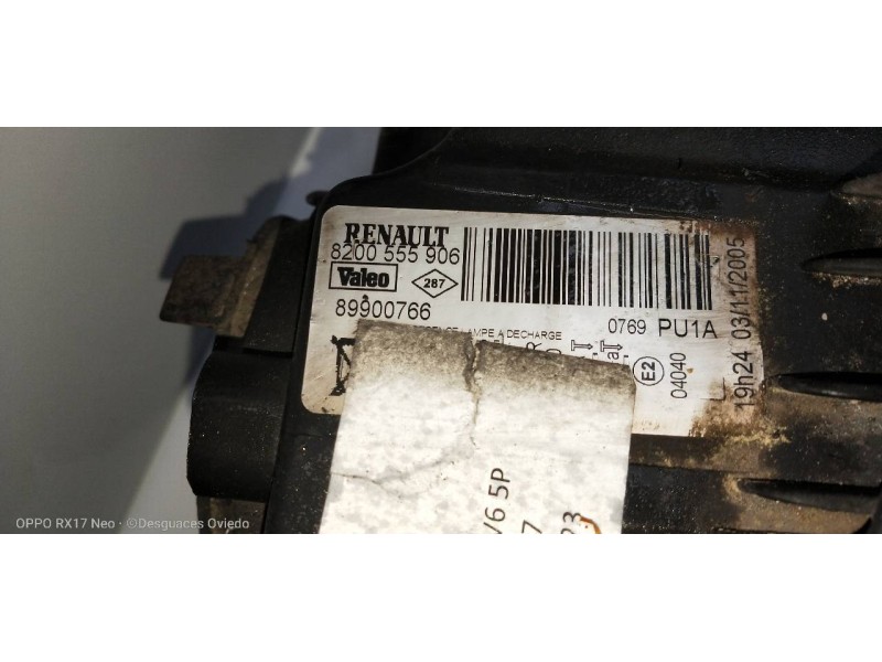 Recambio de faro derecho para renault laguna ii (bg0) privilege referencia OEM IAM 8200555906 89900766 XENON