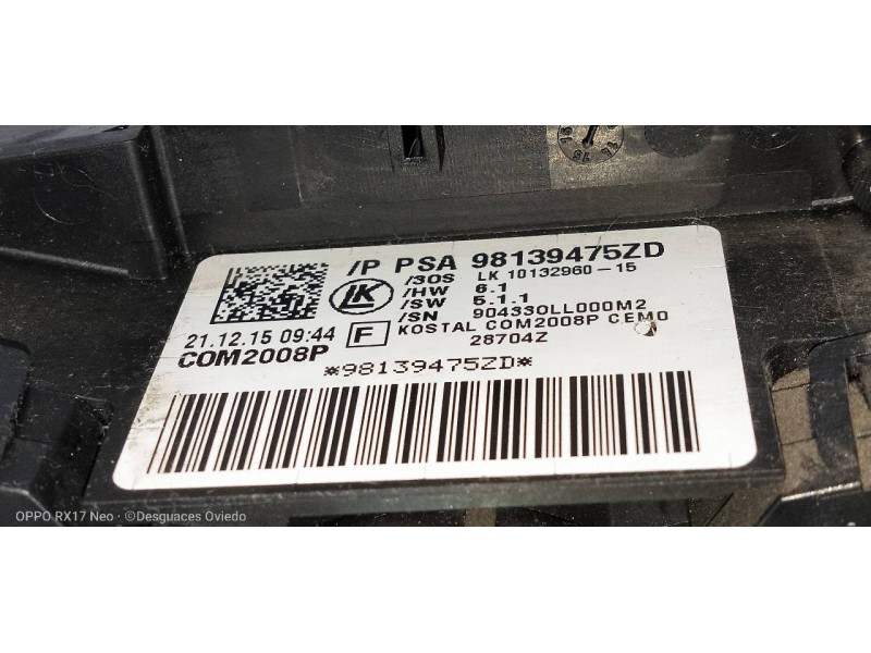 Recambio de mando luces para citroen c4 cactus business referencia OEM IAM 98139475ZD COM2008P 