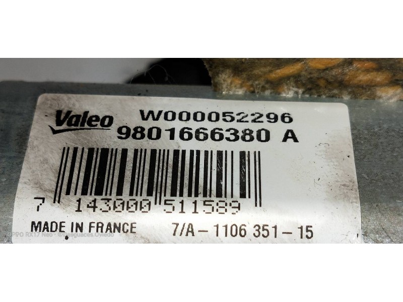 Recambio de motor limpia trasero para citroen c4 cactus business referencia OEM IAM 9801666380 W000052296 