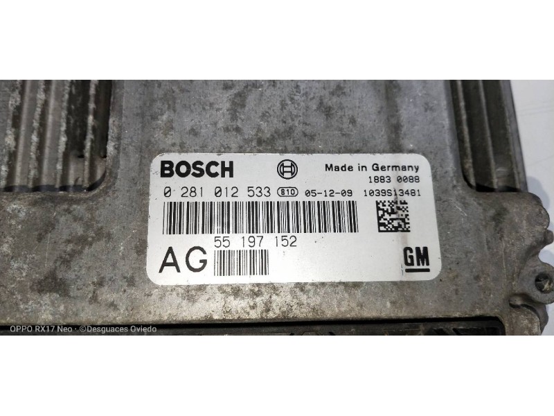 Recambio de centralita motor uce para opel vectra c berlina cosmo referencia OEM IAM 0281012533 55197152 