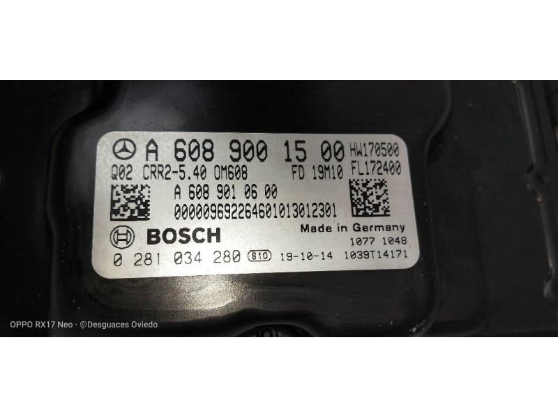Recambio de centralita motor uce para mercedes clase a berlina (bm 177) a 180 d (177.103) referencia OEM IAM 0281034280 A6089001