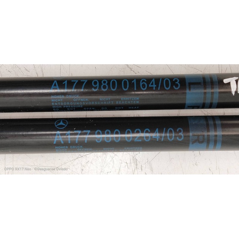 Recambio de amortiguadores maletero / porton para mercedes clase a berlina (bm 177) a 180 d (177.103) referencia OEM IAM A177980
