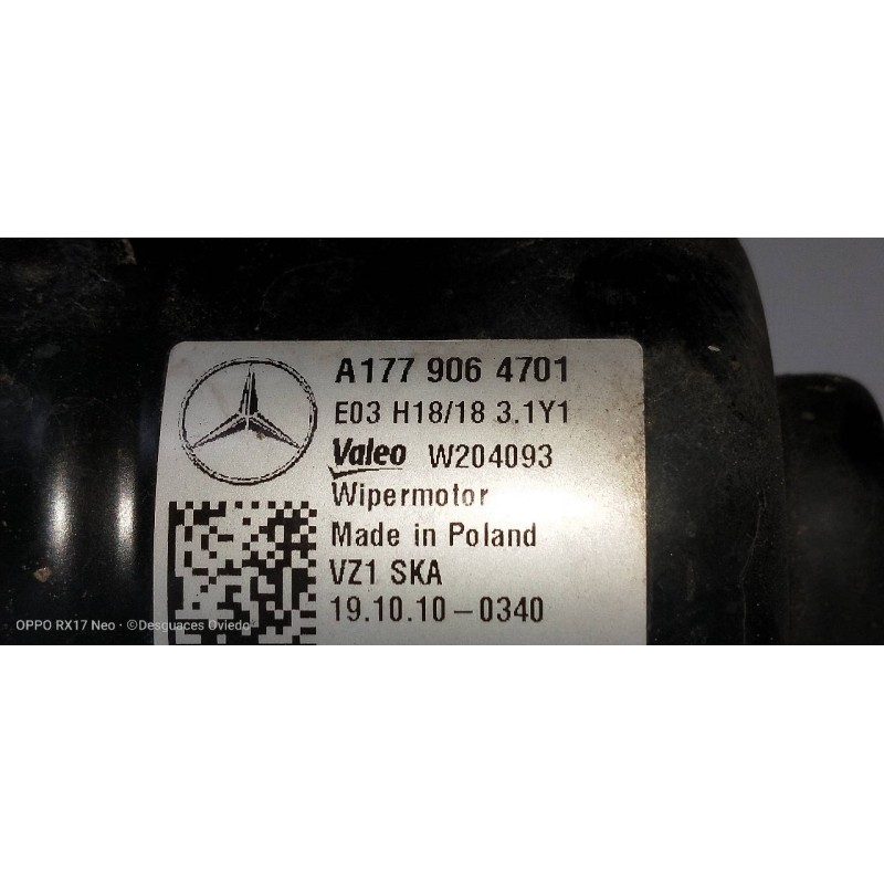 Recambio de motor limpia delantero para mercedes clase a berlina (bm 177) a 180 d (177.103) referencia OEM IAM A1779064701 A1778