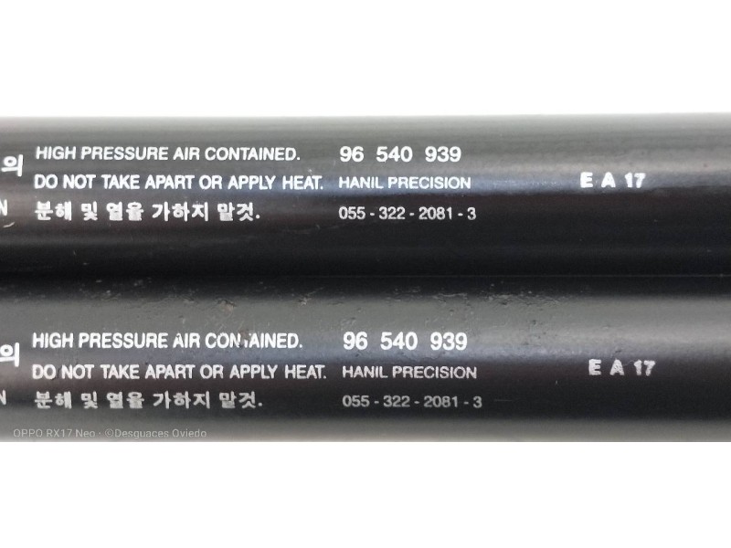 Recambio de amortiguadores maletero / porton para chevrolet kalos 1.4 se referencia OEM IAM 96540939  