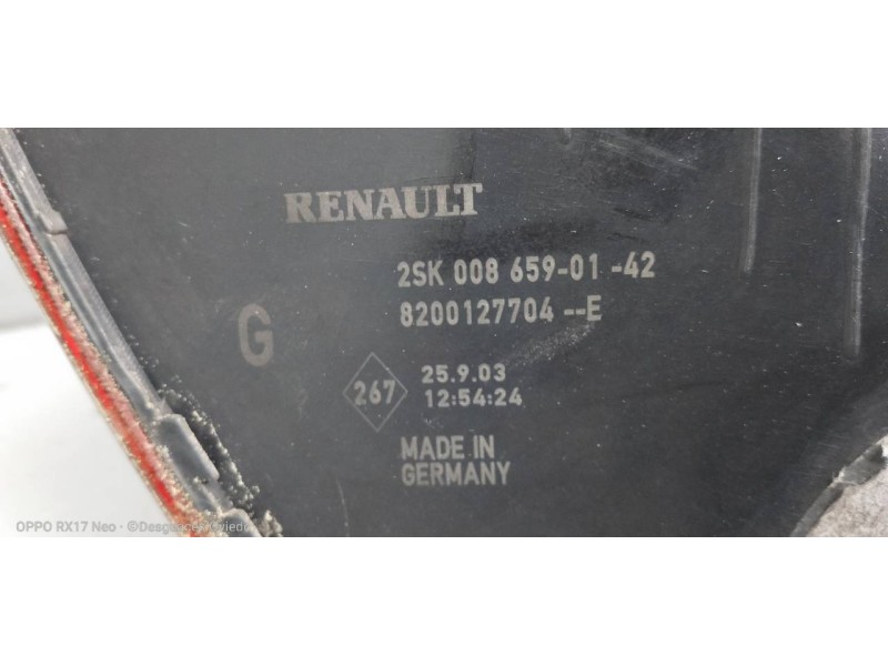 Recambio de piloto trasero izquierdo para renault scenic ii authentique referencia OEM IAM 8200127704E  