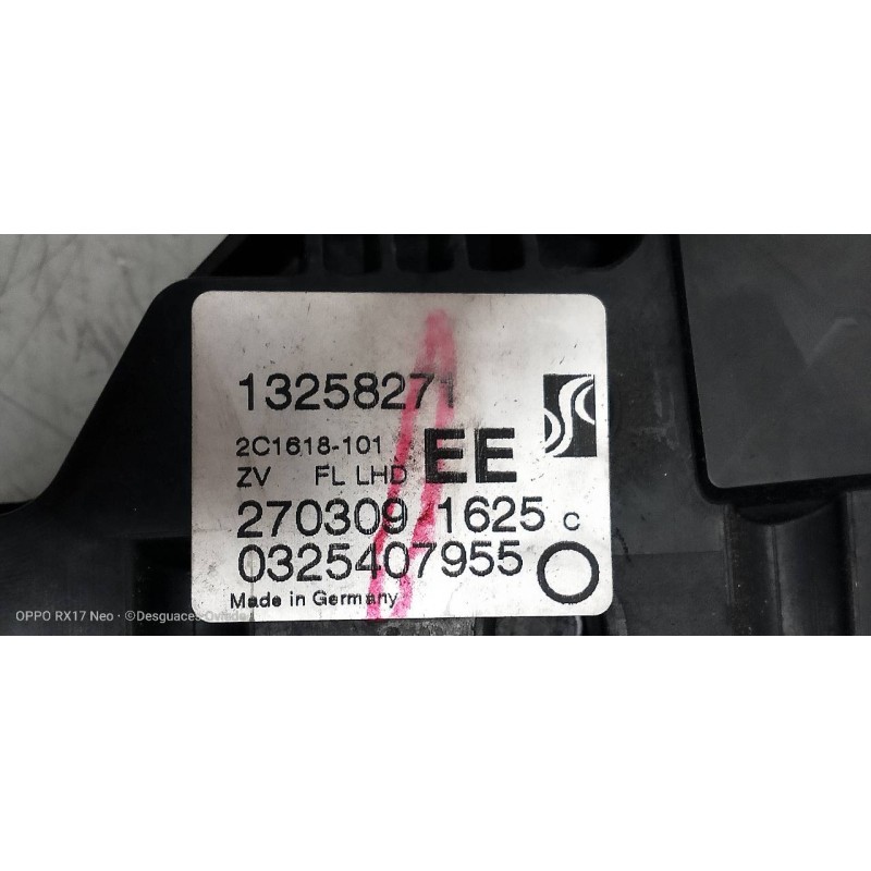 Recambio de motor cierre centralizado delantero izquierdo para opel corsa d catch me referencia OEM IAM 13258271 2703091625 0325