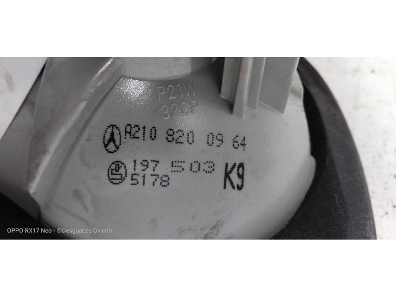 Recambio de piloto trasero izquierdo interior para mercedes clase e (w210) berlina diesel 300 turbodiesel (210.025) referencia O