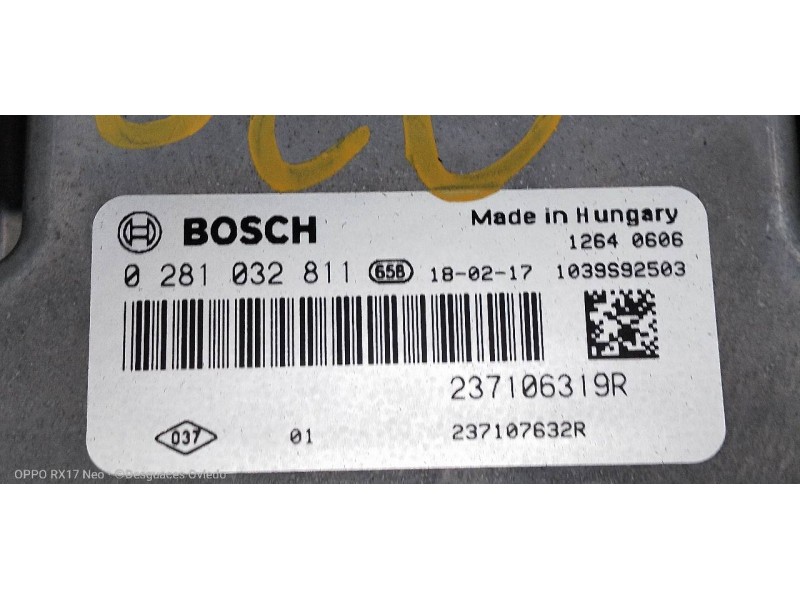 Recambio de centralita motor uce para dacia sandero stepway referencia OEM IAM   