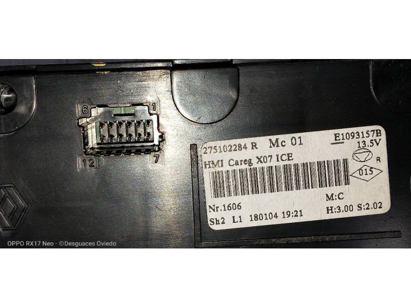 Recambio de mando calefaccion / aire acondicionado para dacia sandero stepway referencia OEM IAM   