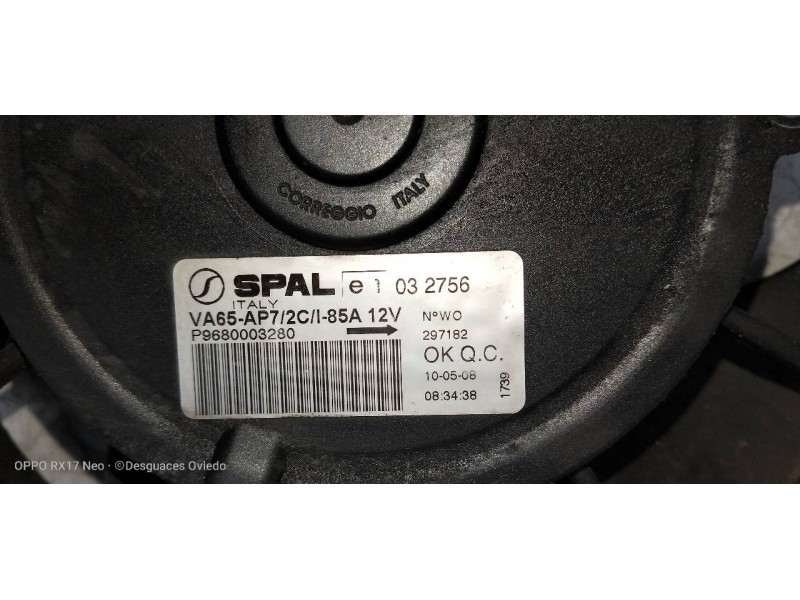 Recambio de electroventilador para peugeot 207 gt referencia OEM IAM 9680003280  