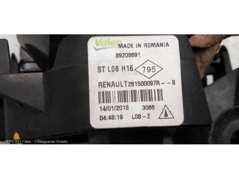 Recambio de faro antiniebla izquierdo para dacia sandero stepway referencia OEM IAM   