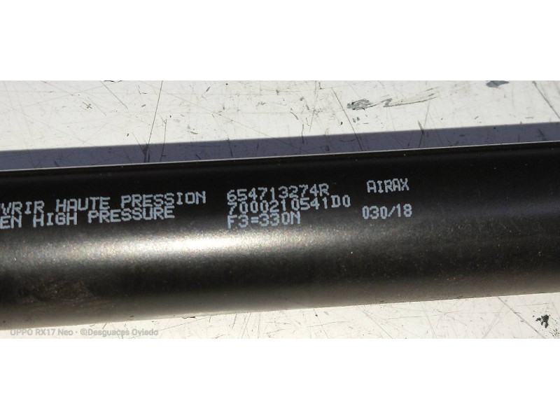 Recambio de amortiguadores capo para dacia sandero stepway referencia OEM IAM 654713274R 7000210541D0 