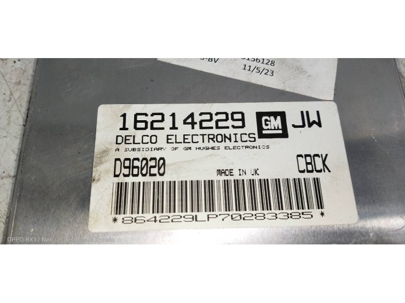 Recambio de centralita motor uce para opel astra f berlina básico referencia OEM IAM 16214229  