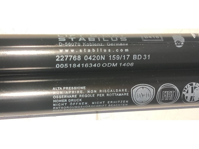 Recambio de amortiguadores maletero / porton para fiat panda (319) 1.2 cat referencia OEM IAM 518416340  420N