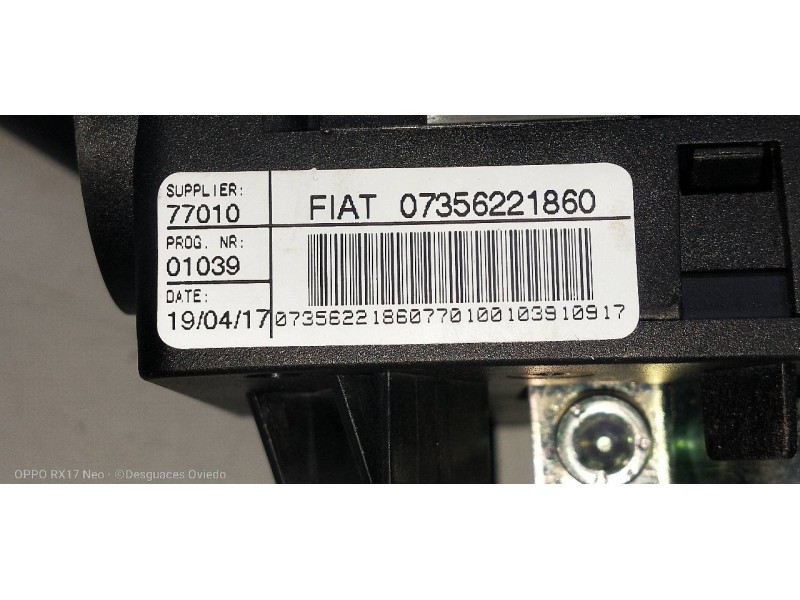 Recambio de mando luces para fiat panda (319) 1.2 cat referencia OEM IAM 07356221860  