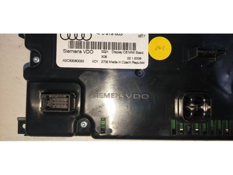 Recambio de pantalla multifuncion para audi a6 berlina (4f2) 2.0 tfsi referencia OEM IAM 4F0919603 A2C53080033 