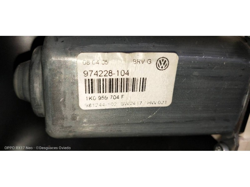 Recambio de elevalunas trasero derecho para volkswagen passat berlina (3c2) advance referencia OEM IAM 1K0959704F 3C4839756F F00