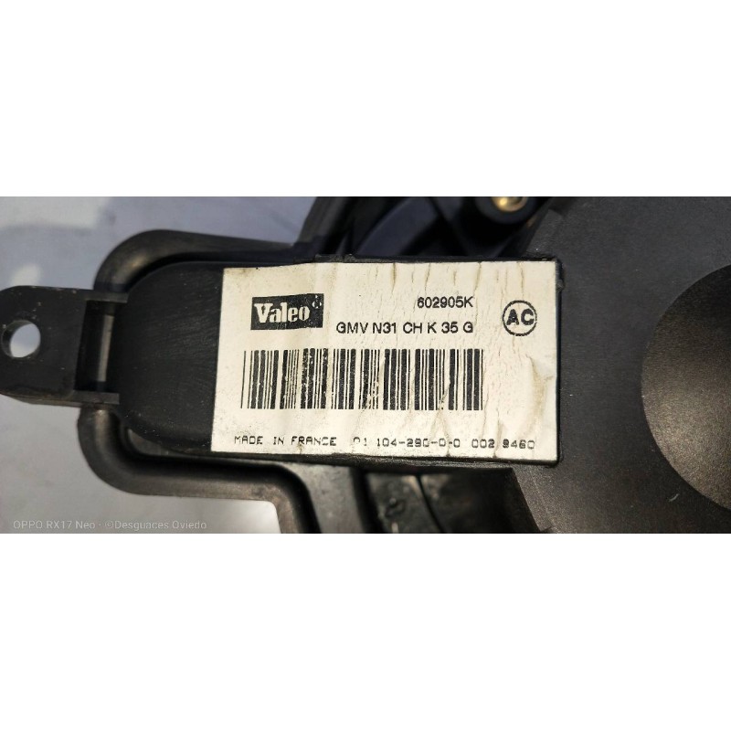 Recambio de motor calefaccion para peugeot 306 berlina 3/4/5 puertas (s2) boulebard referencia OEM IAM 602905K  