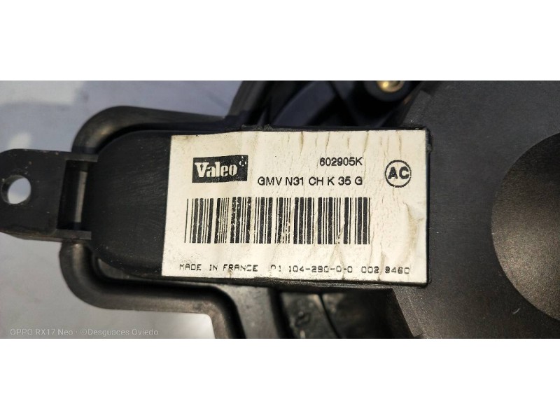 Recambio de motor calefaccion para peugeot 306 berlina 3/4/5 puertas (s2) boulebard referencia OEM IAM 602905K  