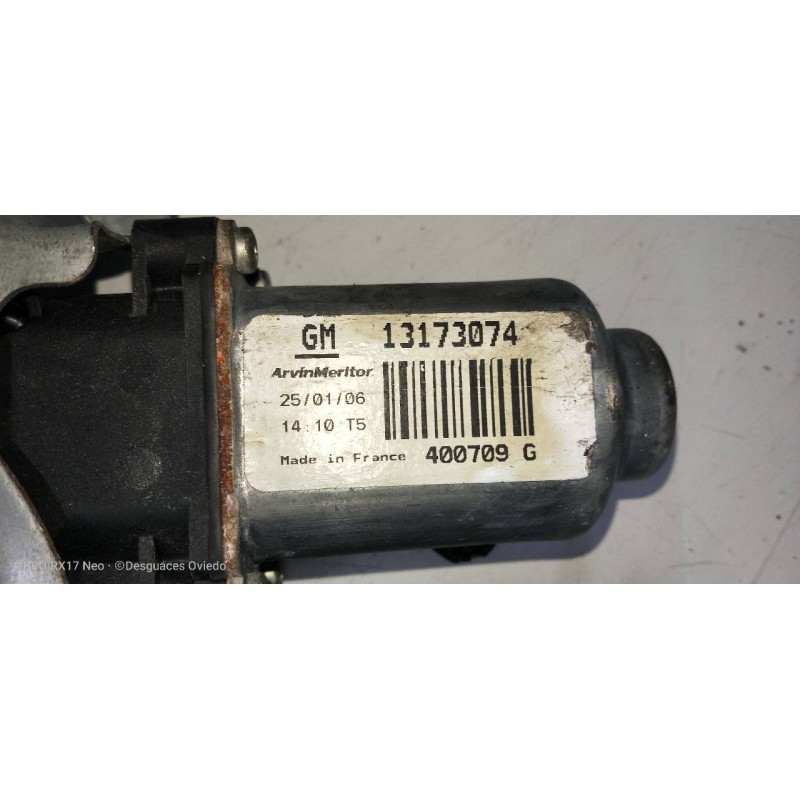 Recambio de elevalunas delantero derecho para opel corsa c blue line referencia OEM IAM 13173074  3P
