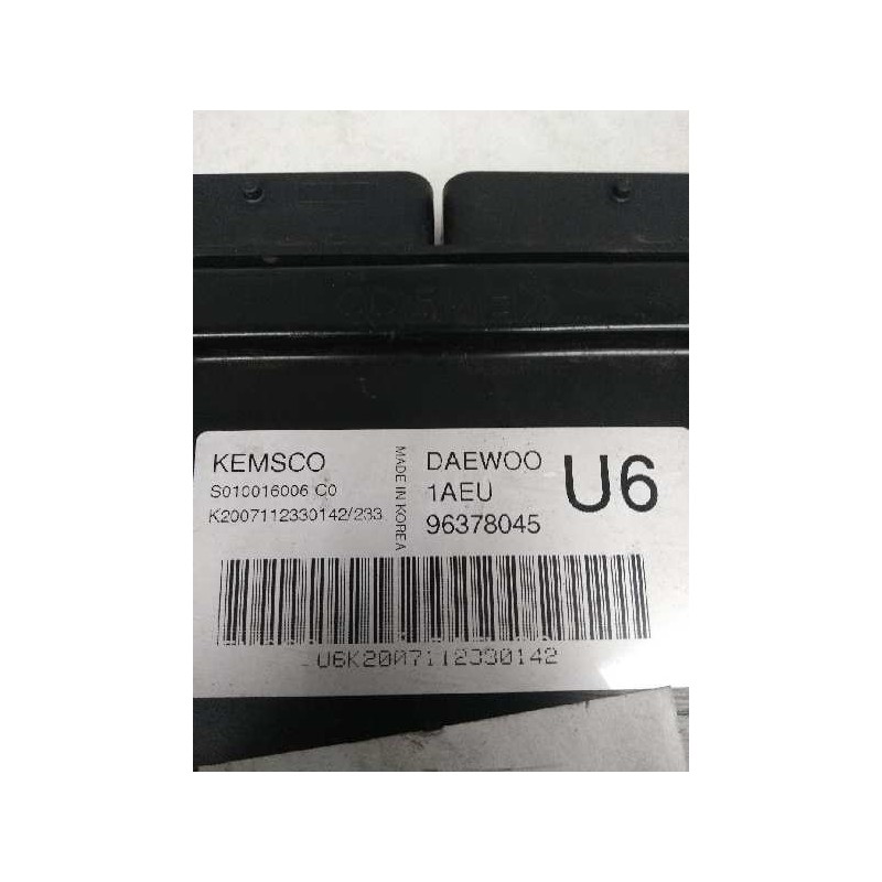 Recambio de centralita motor uce para daewoo nubira berlina 1.6 cat referencia OEM IAM 96378045 S010016006C0 1AEU U6