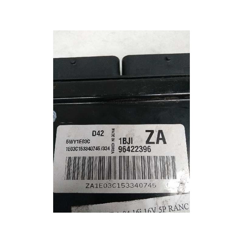 Recambio de centralita motor uce para chevrolet nubira wagon 1.6 cat referencia OEM IAM 5WY1E03C 96422396 D42 1BJI ZA