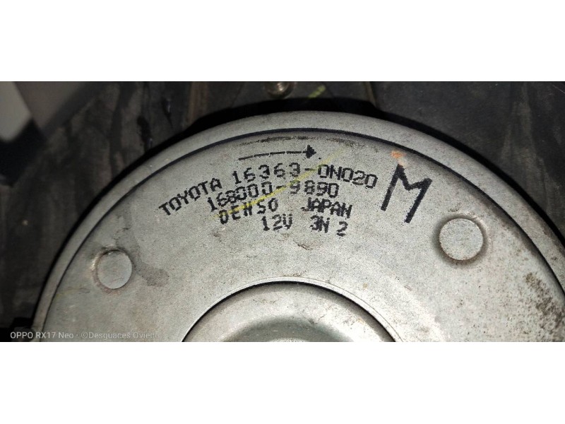 Recambio de electroventilador para toyota auris active referencia OEM IAM 163630N020 1680009890 