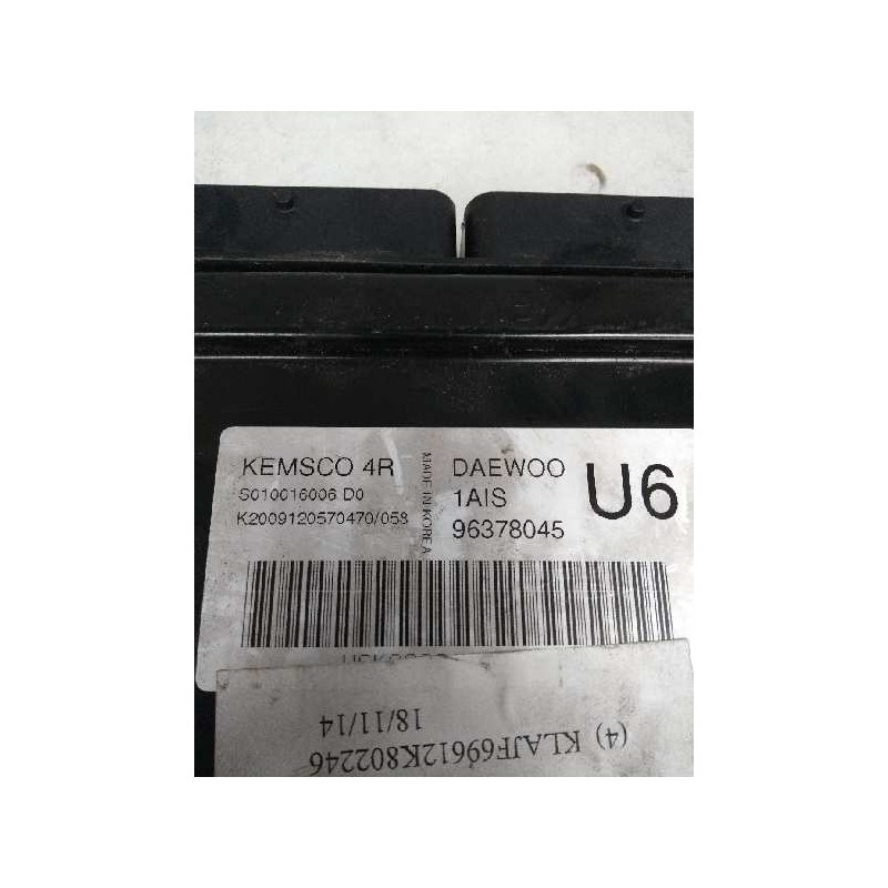 Recambio de centralita motor uce para daewoo nubira berlina 1.6 cat referencia OEM IAM S010016006D0 96378045 4R 1AIS U6