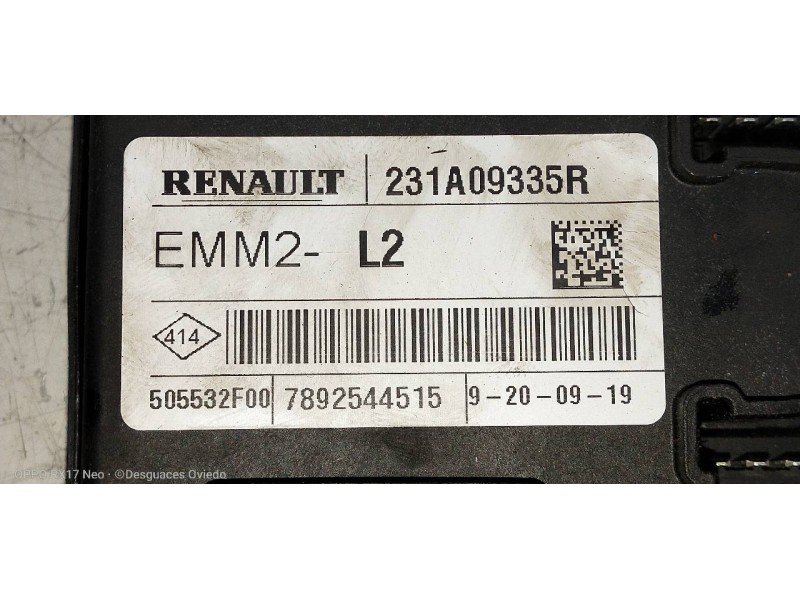 Recambio de modulo electronico para dacia duster ii comfort referencia OEM IAM 231A09335R 7892544515 