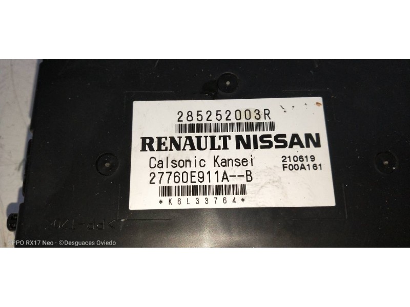 Recambio de modulo electronico para dacia duster ii comfort referencia OEM IAM 285252003R 27760E911A 