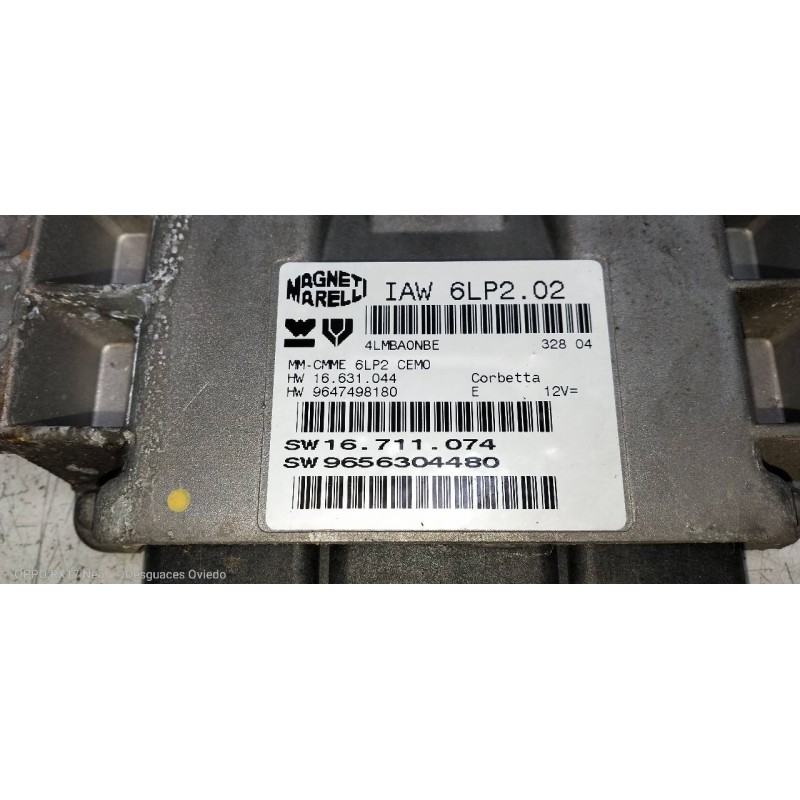 Recambio de centralita motor uce para citroen c3 1.4 16v sensodrive x-tr referencia OEM IAM 9656304480 IAW6LP202 9647498180 1663