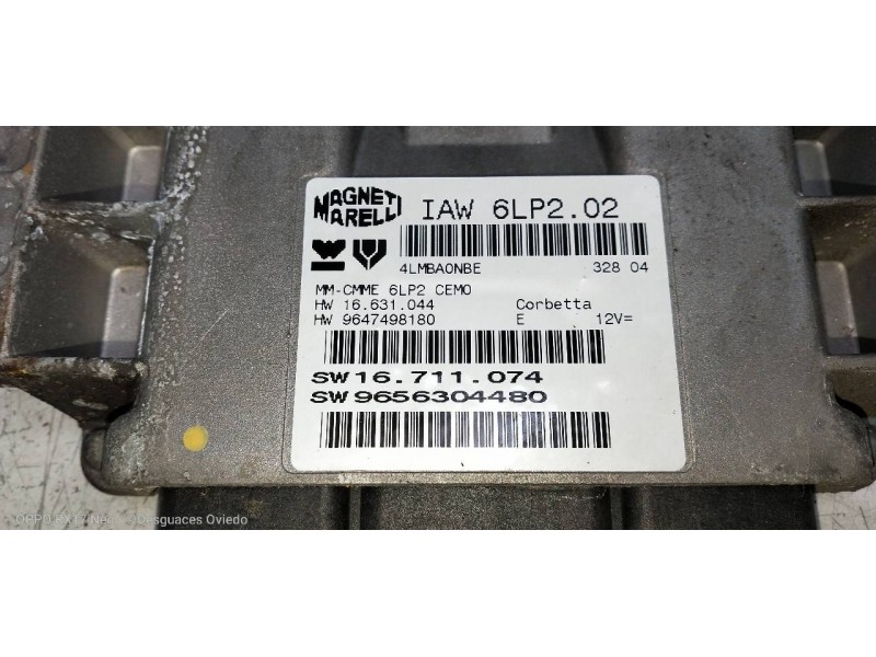 Recambio de centralita motor uce para citroen c3 1.4 16v sensodrive x-tr referencia OEM IAM 9656304480 IAW6LP202 9647498180 1663