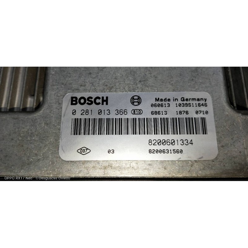 Recambio de centralita motor uce para renault megane ii berlina 5p dynamique referencia OEM IAM 0281013366 8200601334 8200631560